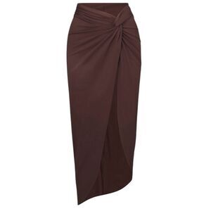 Skims Women Size 4X Recycled Swim Sarong Skirt Cover Cocoa SW-SKT-0016 NEW